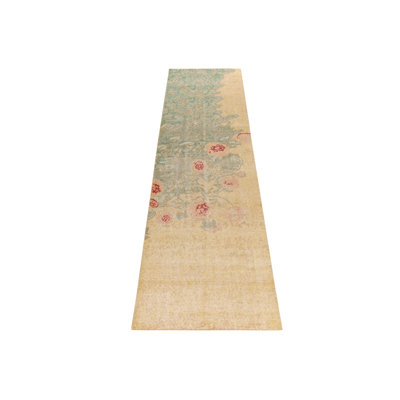 Distressed Homage Wool Floral Area Rug