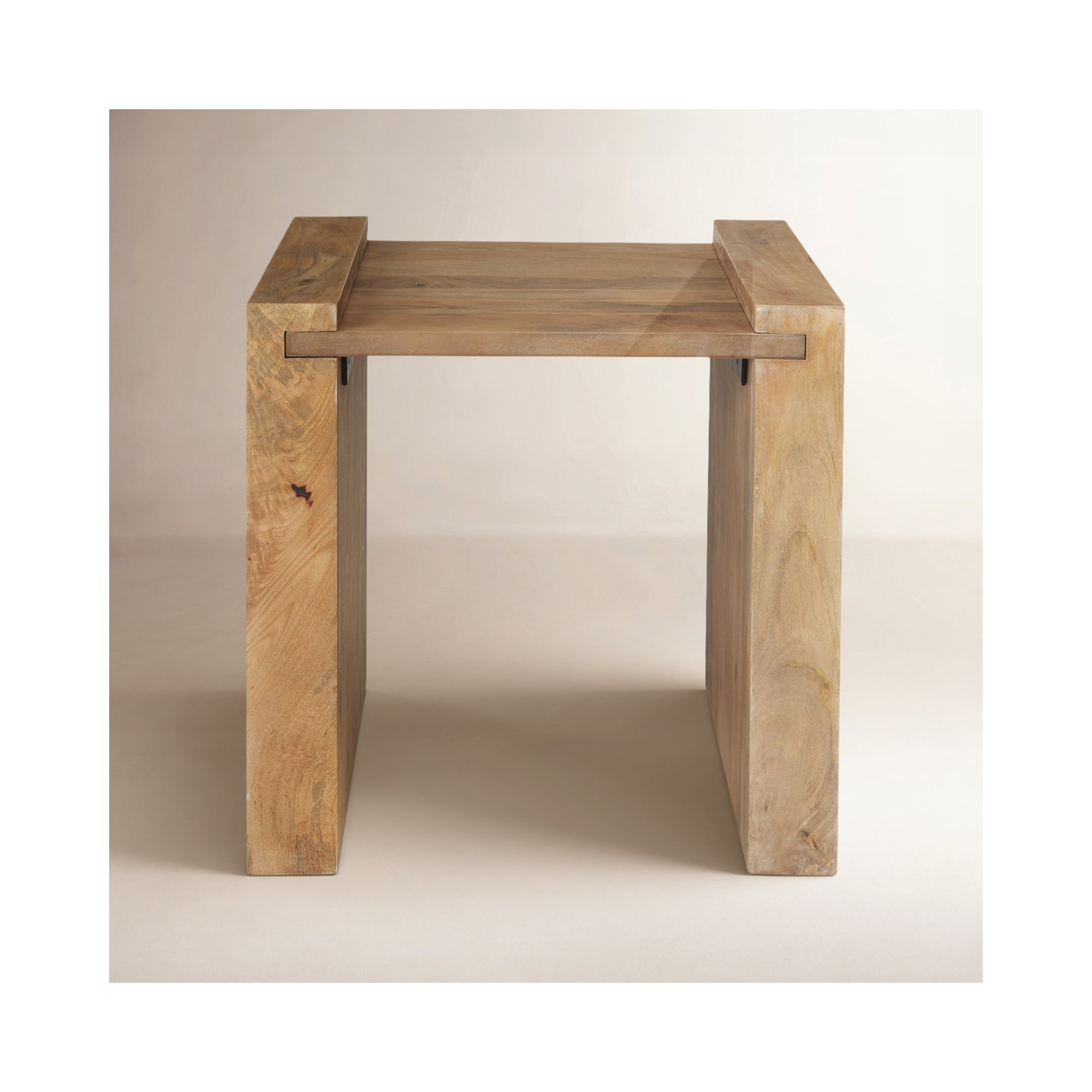Tabb Solid Wood End Table, Light Brown