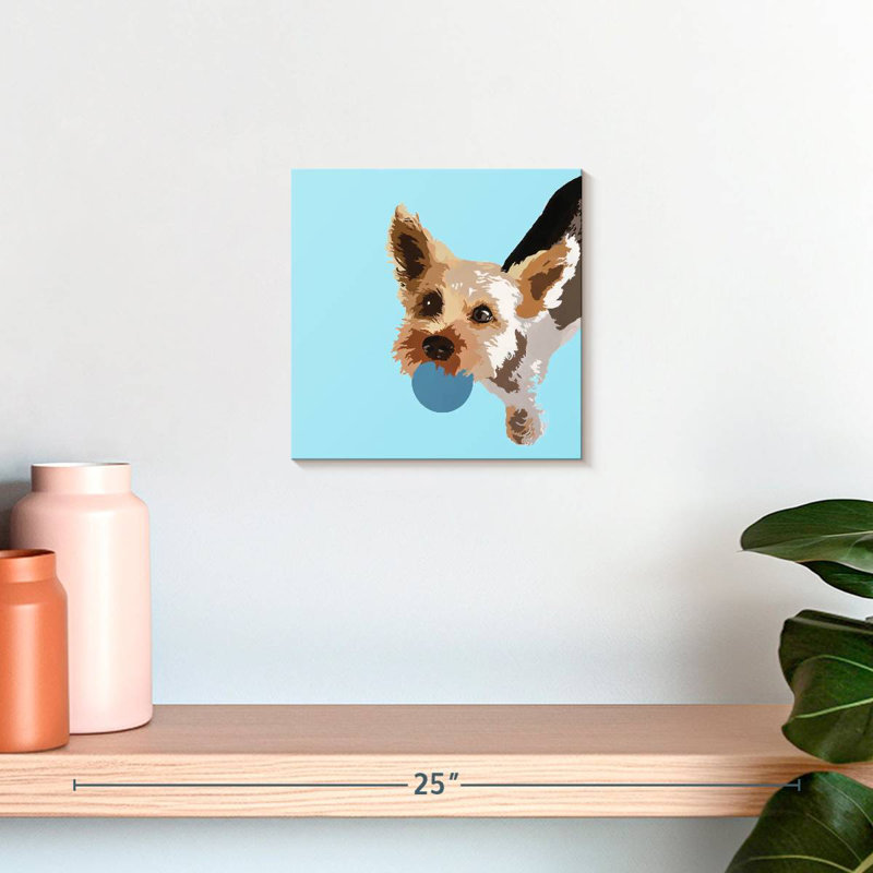 Brampt Rex On Light Blue, 10" H x 10" W