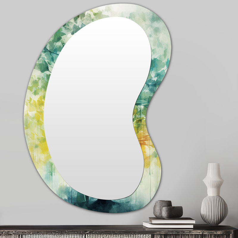 Alone par le majestueux arbre rétro - miroir en métal arbre chêne décoratif traditionnel, 31 po x 22 po