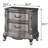 Antique Platinum 2-drawer Nightstand