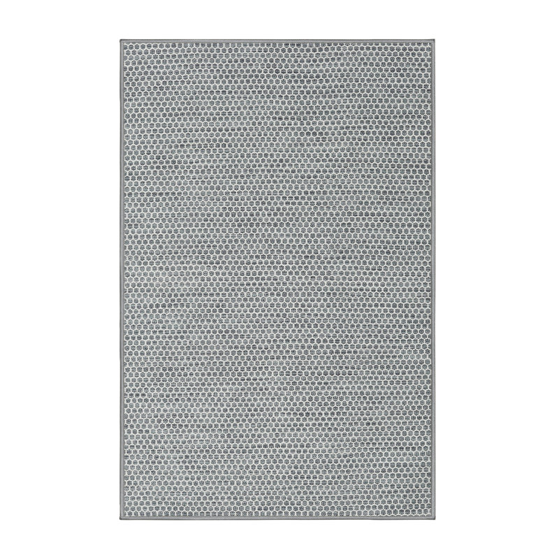Tapis contemporain gris / noir, Rectangle de 3 pi x 5 pi