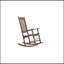 Chaise berçante d'extérieur en bois d'acacia brun et rustique traditionnelle