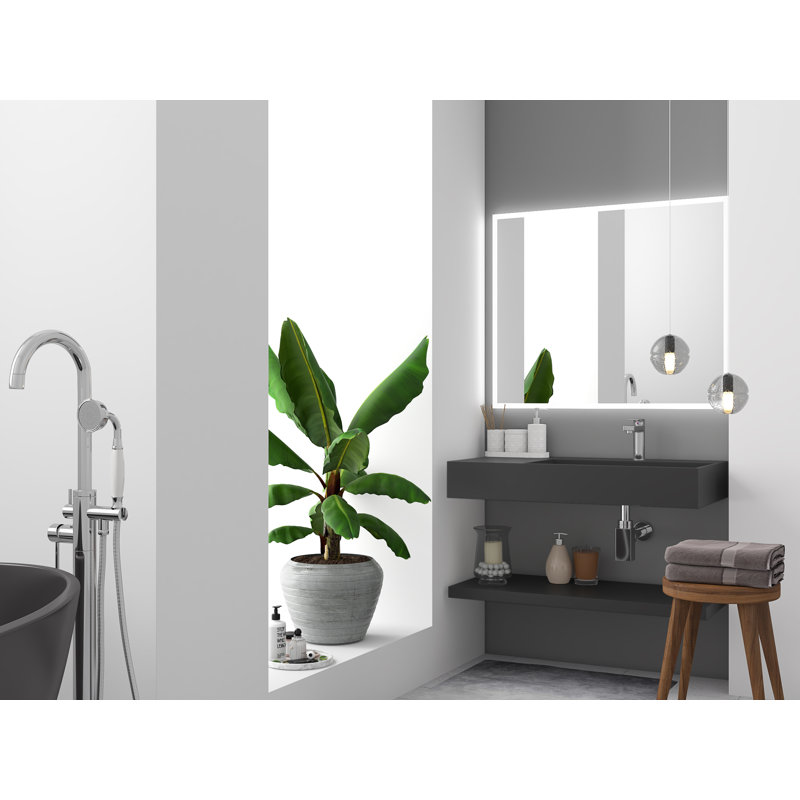Juniper 36" Right Basin Rectangular Wall Mounted Bathroom Sink with Concealed Drain - Black, With Faucet Hole, Black, Single