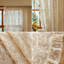 Beige Ruffle Lace Curtains 96 Inch 2 Panels Rod Pocket