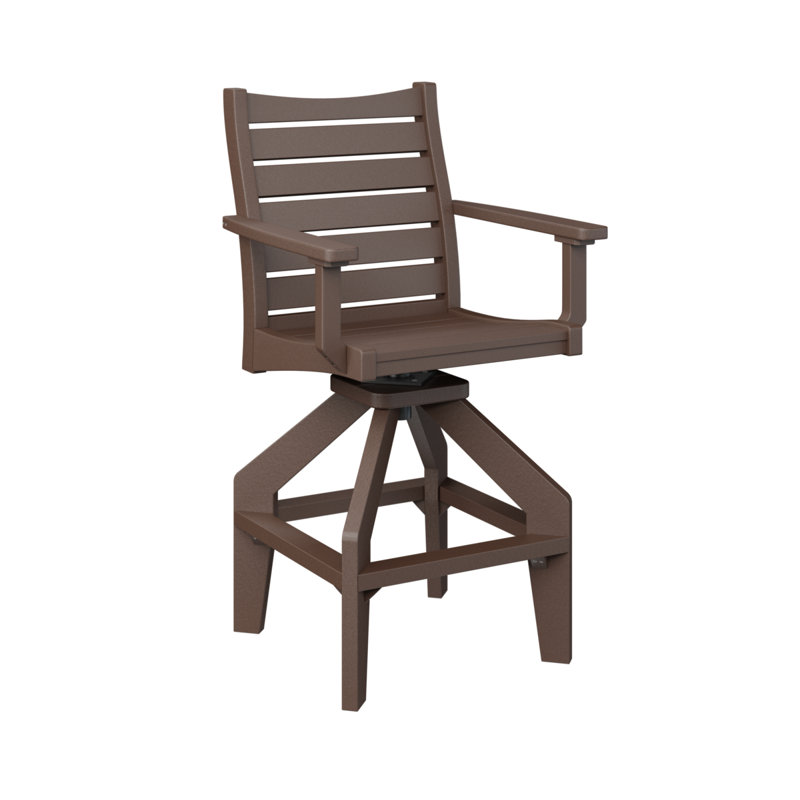 Berlin Gardens Bristol Swivel Chair, Chocolate Brown, 26.5"