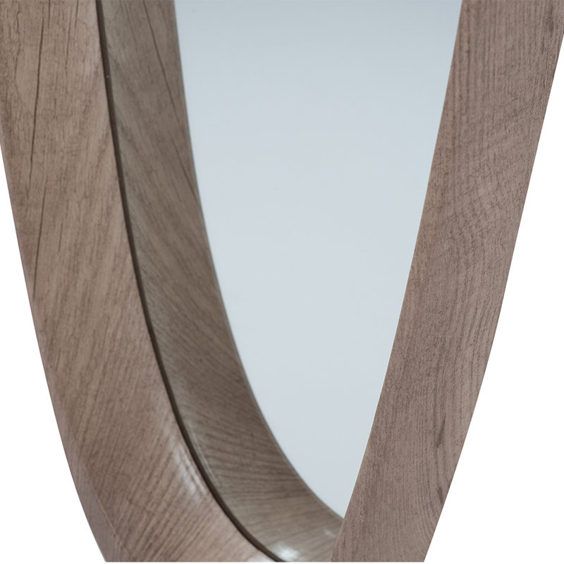 Maderia Wood Flat Wall Mirror