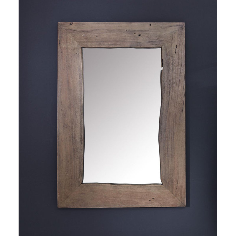 Wood Wall Mirror, Brown