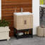 Meuble-lavabo 24 po avec lavabo en céramique et armoire autoportante 24 po-381491873