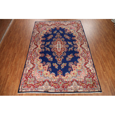 Vegetable Dye Blue  Traditional Area Rug 9x13