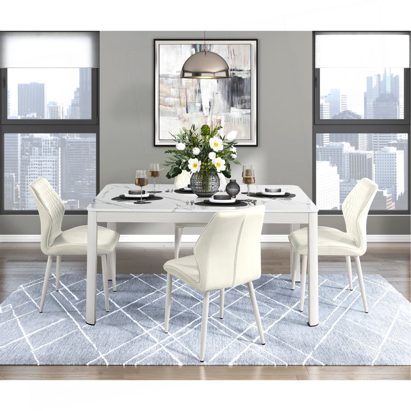 Ensemble de 2 chaises d'appoint Modern, Beige