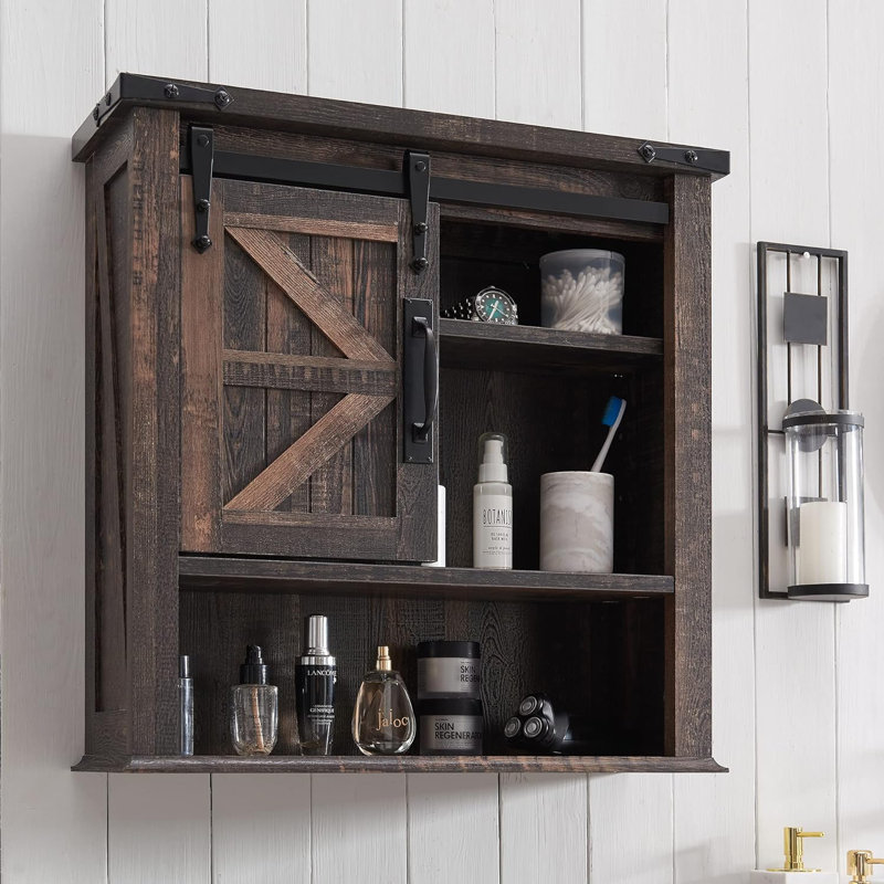 Sturmius Oak Wall Bathroom Cabinet, Brown