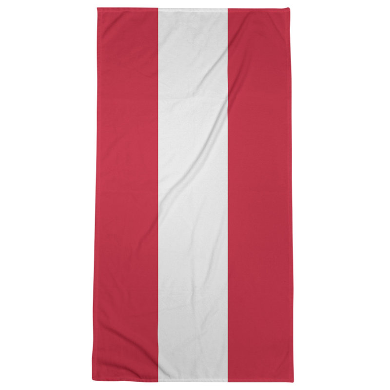 Beach Towel, Red/White