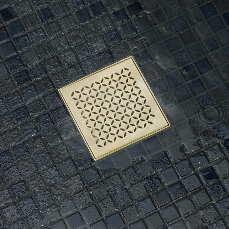 6'' W Grid, Satin Gold