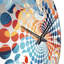 Horloge murale abstraite bleue et orange-101236305