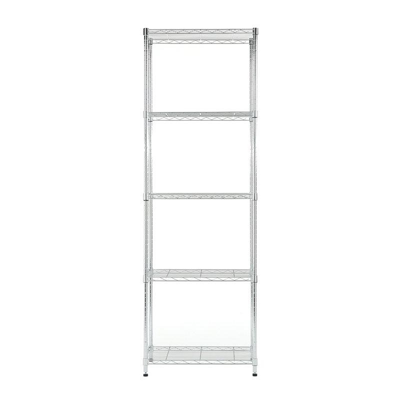 Étagère à 5 niveaux Jazmia, Chrome, H 71,4 po x l 23,6 po x P 15,7 po