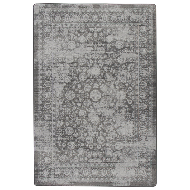 Tapis oriental argenté brun Goutier Camak, Rectangle 3 pi 10 po x 5 pi 4 po