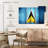 Wood Style Saint Lucia Flag