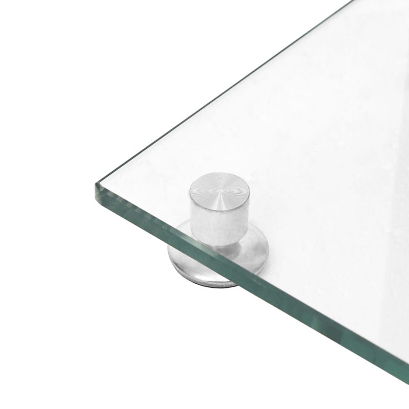  Speaker Stands Speaker Floor Stand 2Pcs Tempered Glass 4 Pillars Design