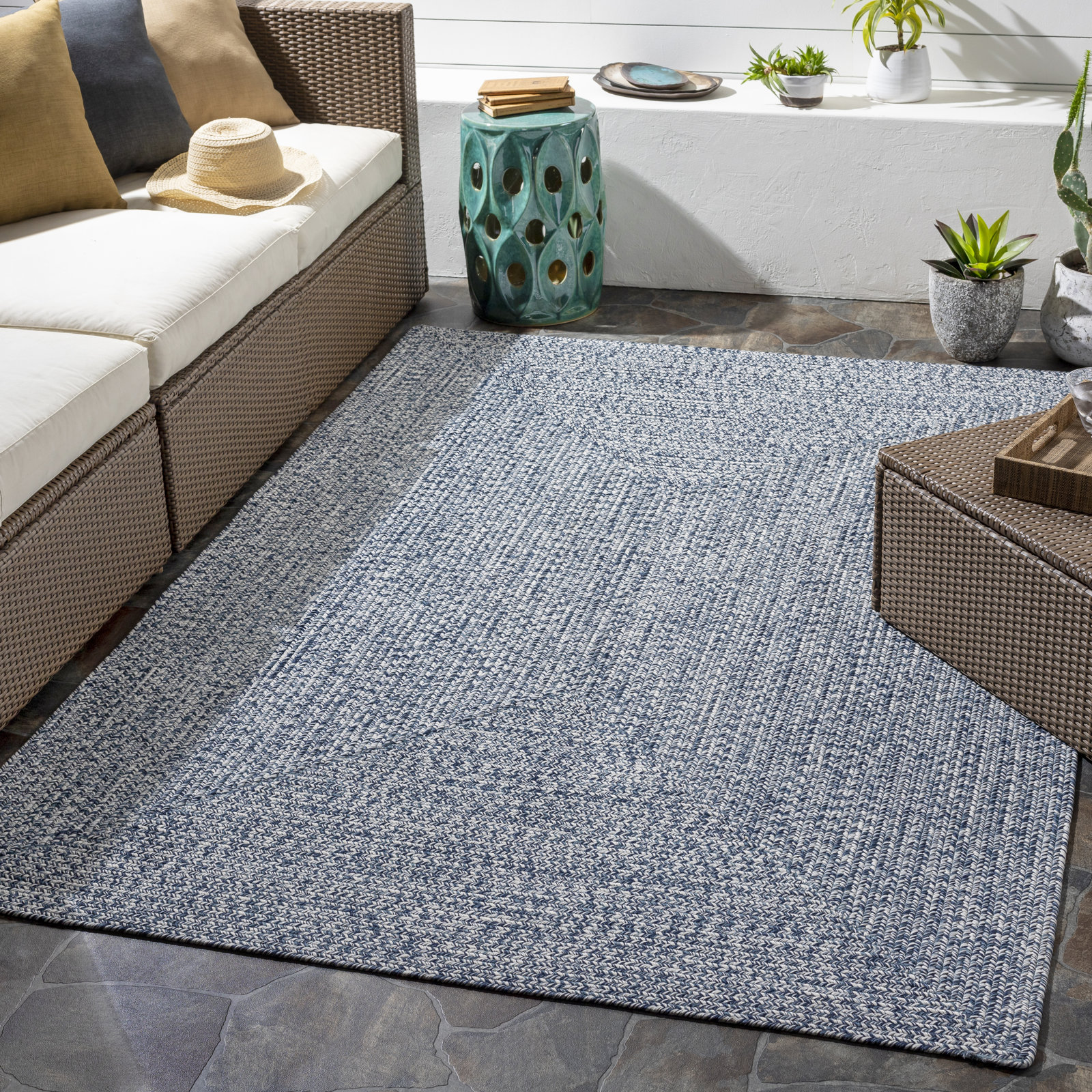 Leroux Power Loomed Indoor / Outdoor Rug , Rectangle 7'6" x 9'6"