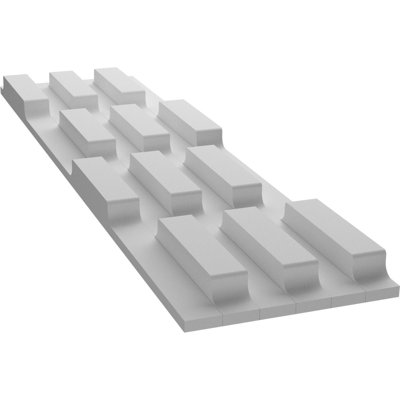 Carreau mural sans couture de style Indus EdgeCraft l 6 po x H 24 po x T 1 po