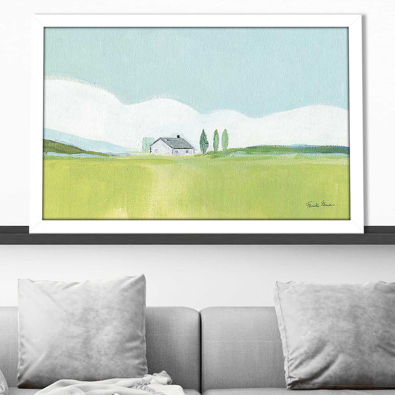 Fresh and Green - Peinture, H 21,5 po x l 27,5 po x P 0,75 po, Cadre blanc