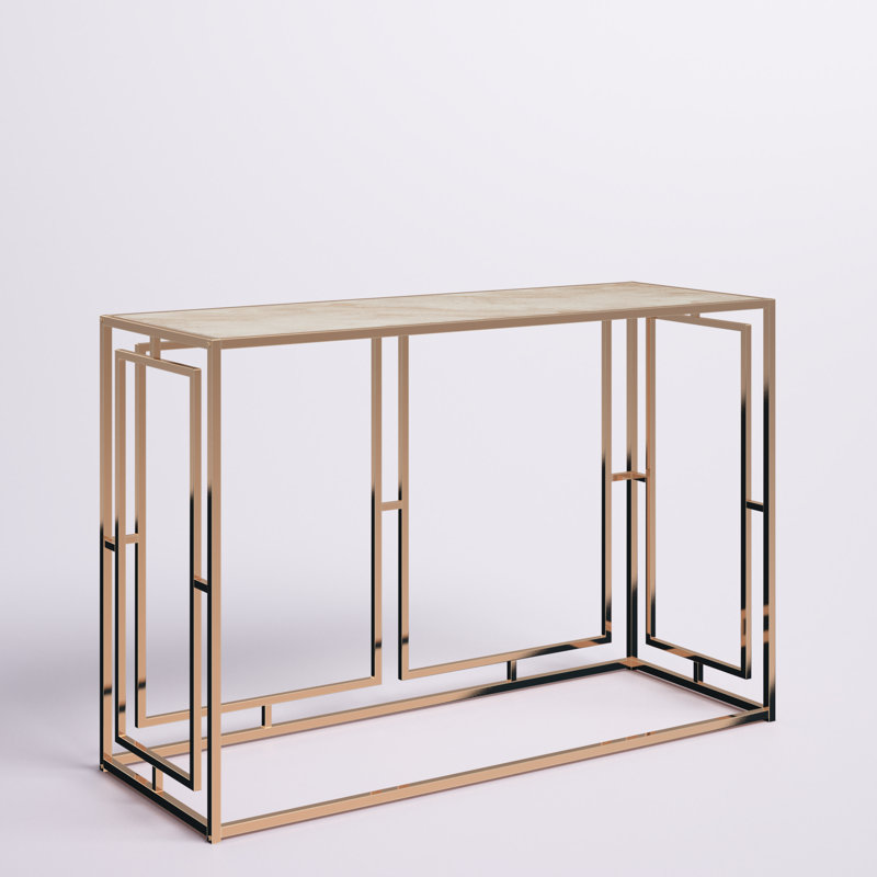 43.75'' Glass Top Console Table