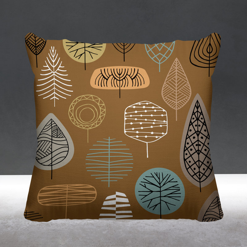 Coussin décoratif intérieur / extérieur Felicity, L 15 po x H 15 po, Cannelle