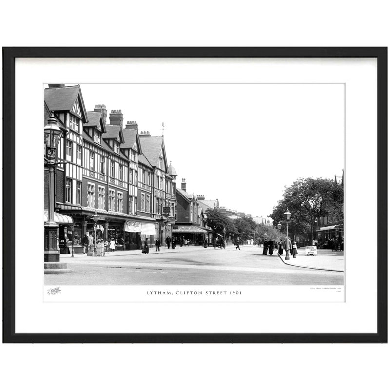 Lytham, Clifton Street 1901 - Single Picture Frame Print, 45cm H x 60cm W x 2.3cm D