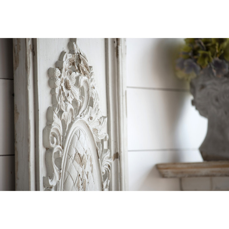 Grand panneau d'art mural blanc 18 "x 39,5", sculpture murale rectangulaire, décoration murale pour le salon, la salle à manger, le bureau, la chambre à coucher