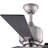 Fitchett 52 in. Brushed Nickel Indoor Rod Mount Glam Ceiling Fan with Black Blades, Dimmable Integrated LED Crystal Light Kit and Remote Control Included, 3 Speeds, Cream Acrylic Shade