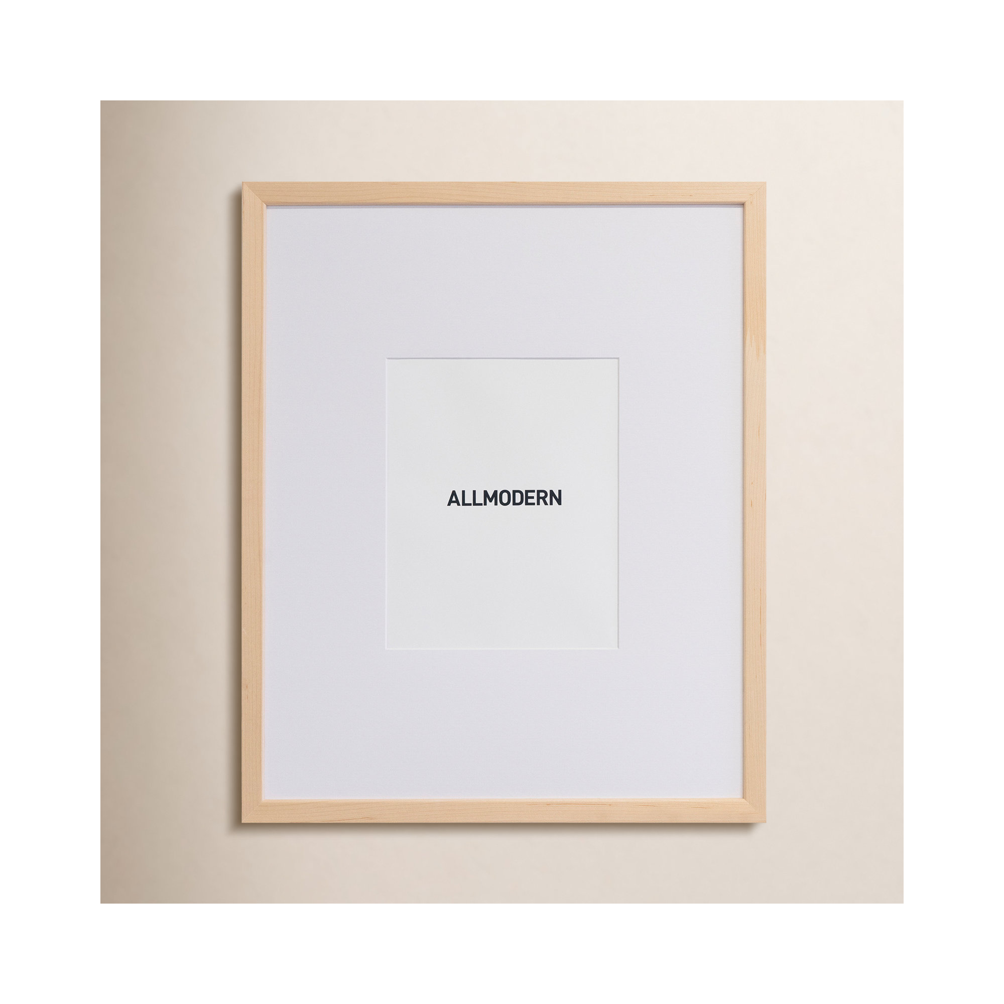 Capullo Wood Matte Picture Frame with Mat, 16" x 20", 8" x 10", Natural
