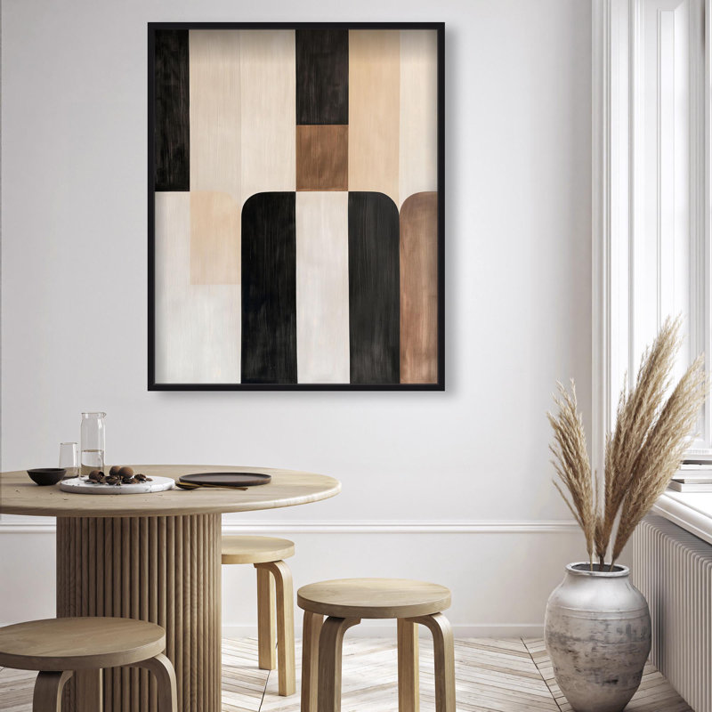 Oliver Gal Veiled Spaces II Abstract - Luxury Shadowbox Framed Wall Art, 31.5'' H x 25.5'' W, Black