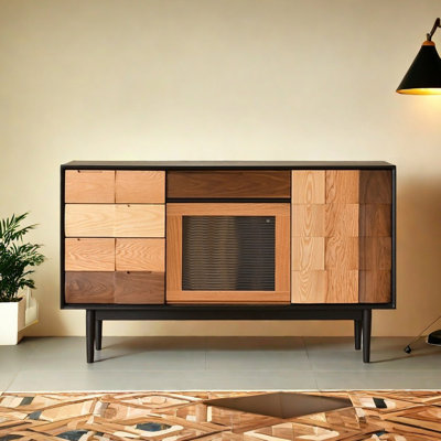 Modern multi-functional large capacity sideboard