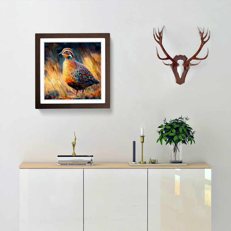 Partridge Neo - Framed Print, Walnut