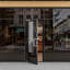 Porte commerciale prémontée en aluminium anodisé noir, 36 po x 84 po, ouverture à gauche/vers l'extérieur-118377563-118377565