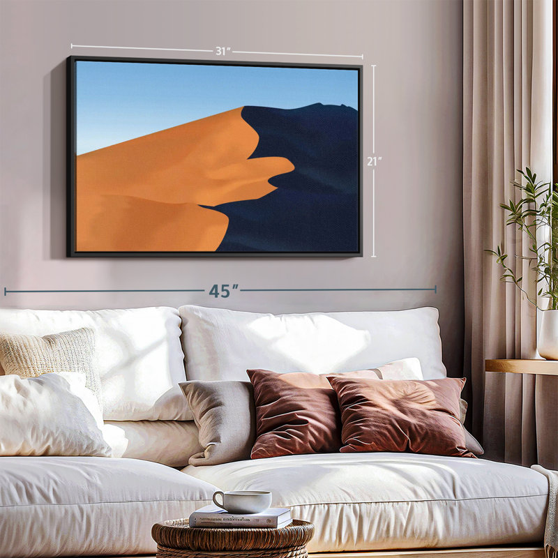 Shadowed Sand Dune Canvas Print, 21" H x 31" W