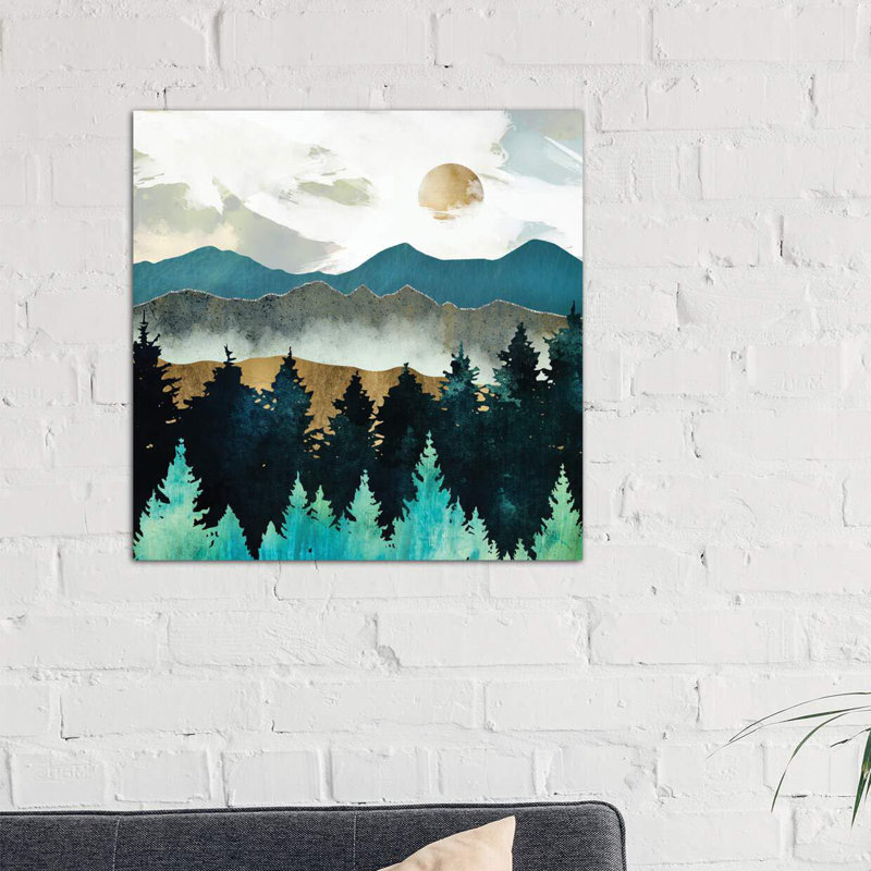 «Forest Mist» par Spaceécur Designs - impression, H 12 po x l 12 po x P 0,75 po, Toile tendue