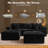 No Assembly Required Compression Packed 3-piece Cloud Modular Upholstered Boneless Sectional Sofa-1539978075