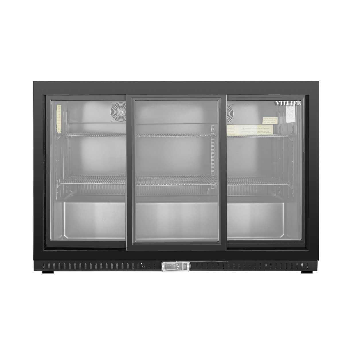 Vitlife 11.58 Cu.ft. Three Door Backbar Cooler, Stainless | Fridge.com