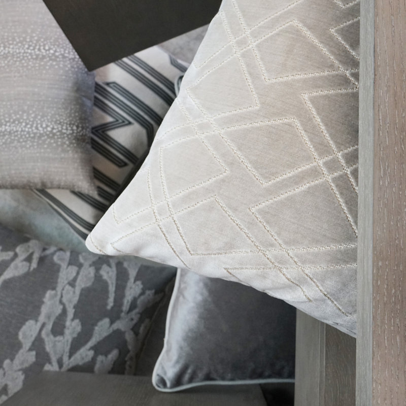 Darling Pillow Cover & Insert, Square 20", Smoke