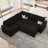 Shavera 84.2" W Velvet Modular Sleeper Sectional with Reversible Chaise -369943520