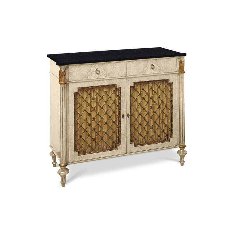 New Empire 43.31'' W Solid Wood Server, Burl 02, Nero Marquinia
