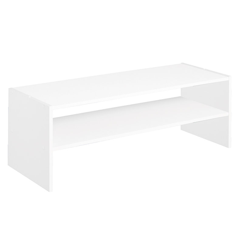 Stackable 6 Pair Shoe Rack 2 Shelf Storage Unit by ClosetMaid, White