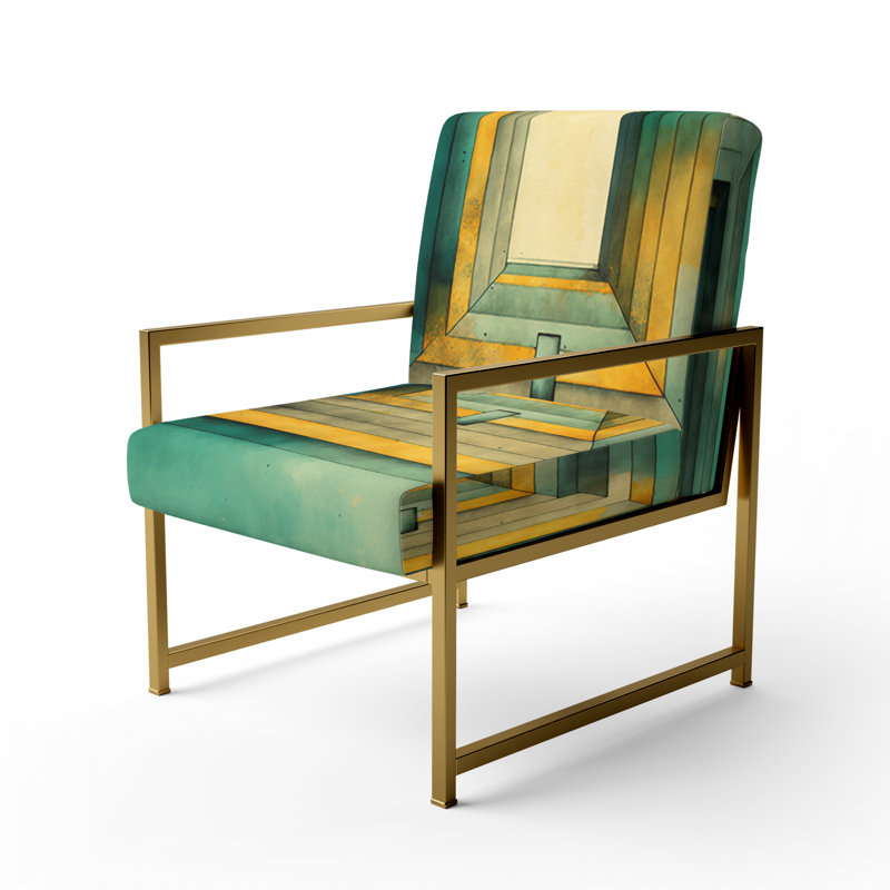 Fauteuil d'appoint rembourré Briadale, Doré