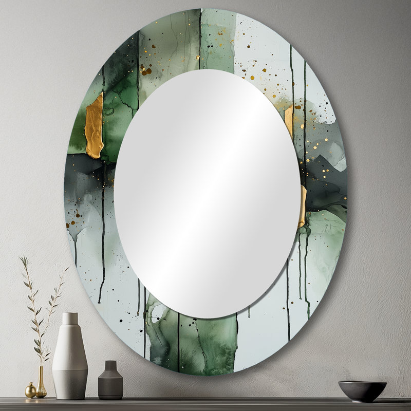 Miroir mural moderne et doré, 43 po x 33 po