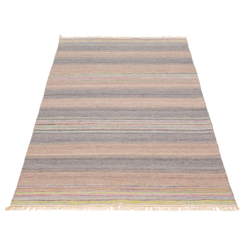 Boho gris Kilim 5 pi 1 po x 8 pi 3 po