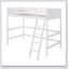 Solid Wood Loft Bed With Ladder-2030949029