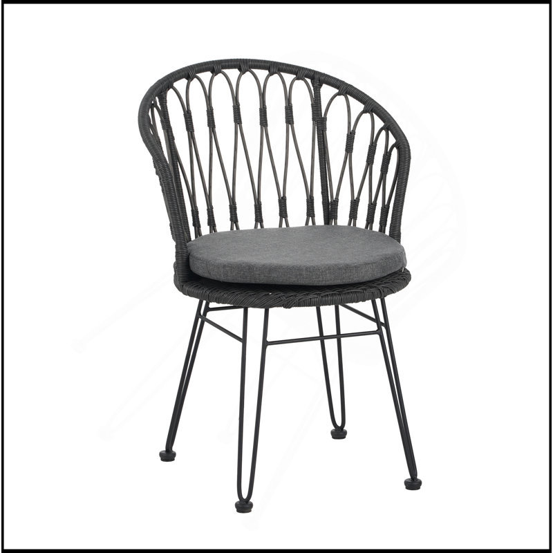 Ensemble de chaises polyvalentes de style industriel avec résistance aux intempéries