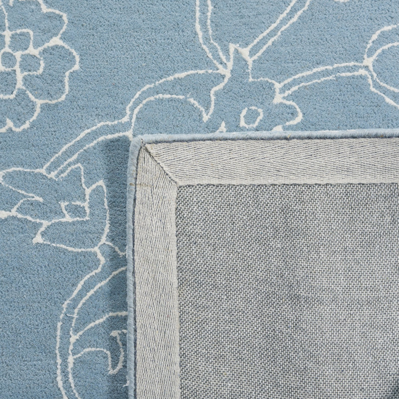 Fifth Avenue Hand Tufted New Zealand Wool Floral Rug, Rectangle 4' x 6'